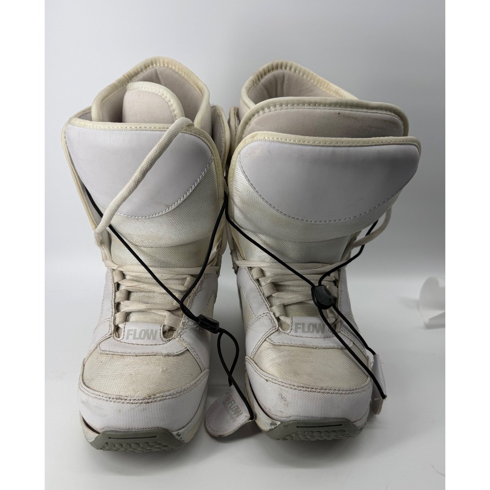 Flow Vega Lace Snowboard Boots‎ Womens 9 White Cream All Mountain Lacing System